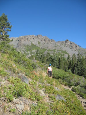 Hiking up to Tallac