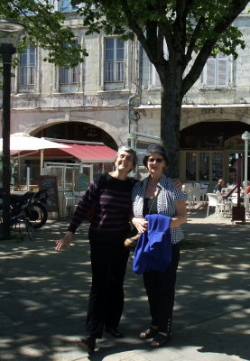 Nan and Helen, after an ice cream at La Rochelle