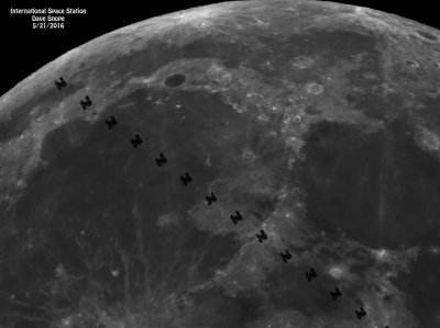ISS Moon Transit Sequence Overlay