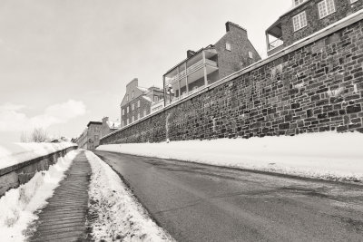 A steep hill in Old Quebec.