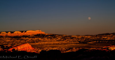 Moonrise to the East of Bryce Canyon