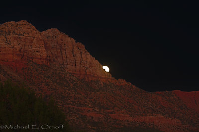 Full Moon Rising Over Smithsonian Butte
