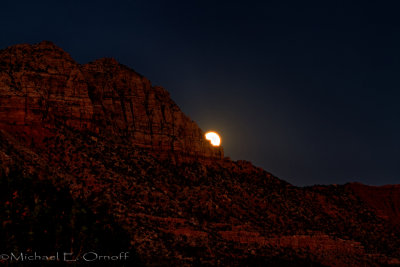 Full Moon Rising Over Smithsonian Butte