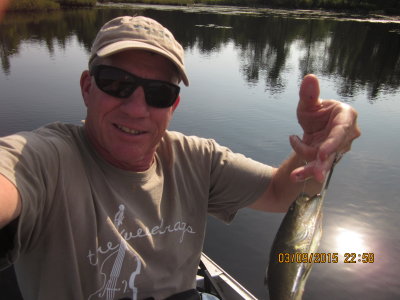 George with fish at Rat Lake