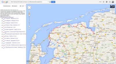 Nederlands Kustpad deel 3  Google Maps/Earth