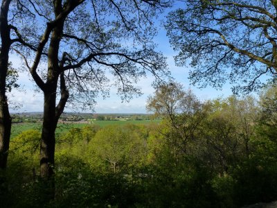 Uitzicht vanaf Hoch-Elten richting Kleef