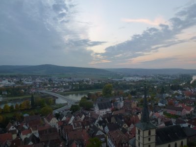 Uitzicht bij Burgterrasse Clingenburg