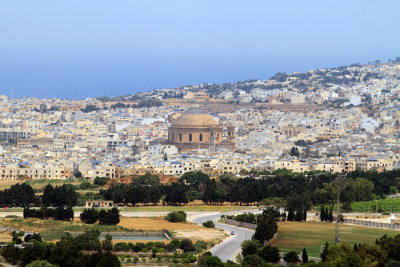 Looking from Mdina to Mosta church
