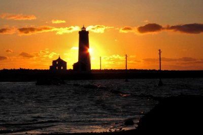 Grotta Lighthouse At Sunset