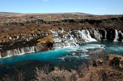  Hraunfossar Waterfalls