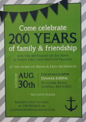 200 Years Birthday's and Friendship Celebration