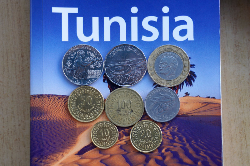 Tunisian Coins, 1 TD = 1000 mills