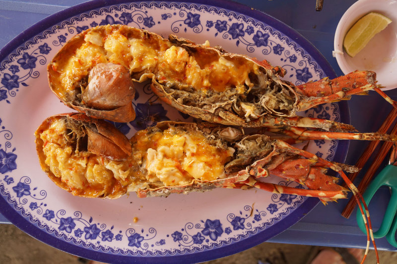 Seafood on the beach