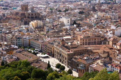 Plaza Nueva, view from Alhambra