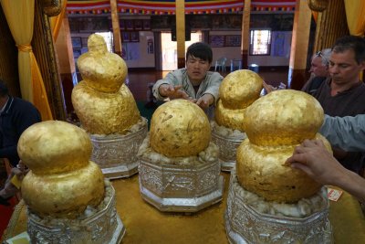 Now gold blobs, used to be Buddha statues