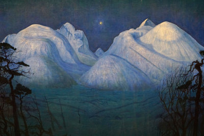 Winter Mountains in the Night, Harald Solhberg