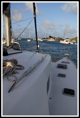 Virgin Gorda Bitter End from Deck of Fly Bye