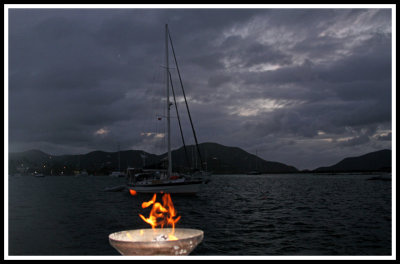 Sailboat on Fire