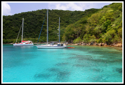 Sailboats Moored in the Blue Lagoon