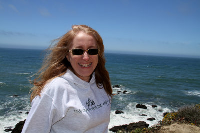 Rochelle Laughing by the Ocean