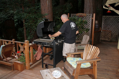 Randy Grilling us Dinner