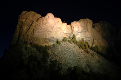 Mount Rushmore at Night