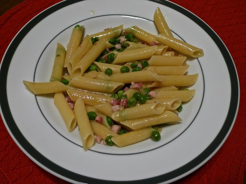 Peas, Pancetta and Pasta