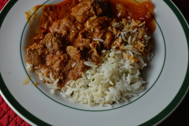 Lamb Vindaloo and Rice