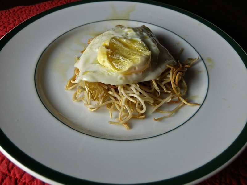Egg on Noodles