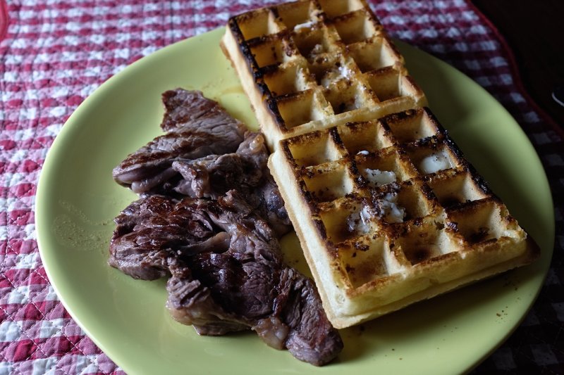 Waffles and Steak