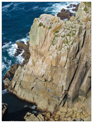 Climbing Lundy IMG_3509 ArchZawnArea Headline E1 5b 20130905