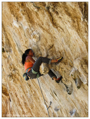 Climbing Kalymnos Grande Grotta IMG_8749 Ivi 7a+ --- American Girl 20150505