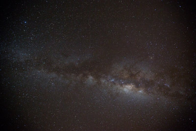 The Milky Way from camp.  I just had time to get this photo before we were scared off by a loud leopard noise from the dark...