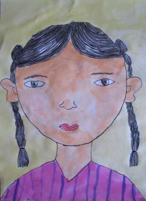 self-portrait, Alina, age:5.5