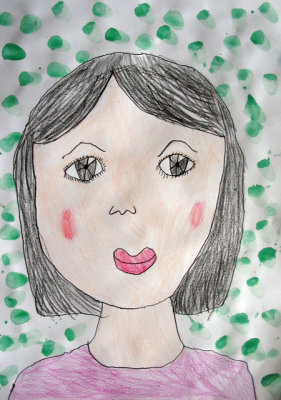self-portrait, Emily Yin, age:5.5