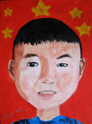 self-portrait, Samuel, age:8
