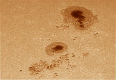 Sun 12 January 2014 detail - Sunspot group AR1944