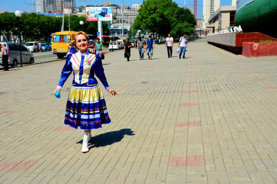 Pretty lady in traditional dress