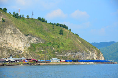 Were off the train and on Lake Baikal