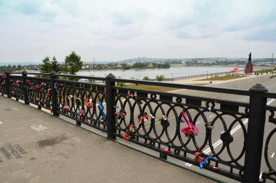  Love locks on the bridge