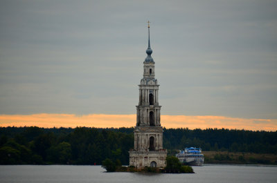 Kalyazin Bell Tower - Volga River at sundown