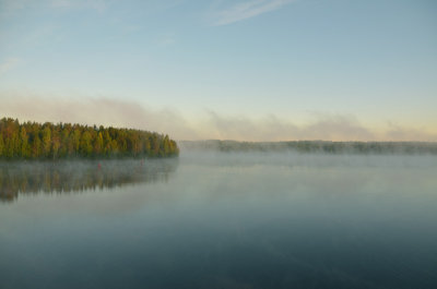  Mist coming off the water 30 Aug 13