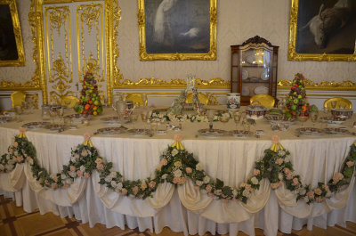 Banquet Table Inside Catherines Palace