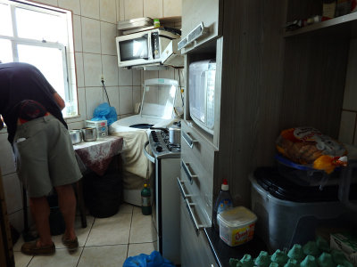 Kitchen inside the house