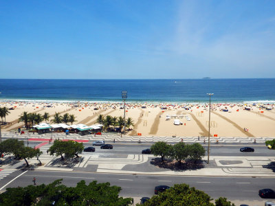 View from our hotel room at the Copacabana Palace Hotel