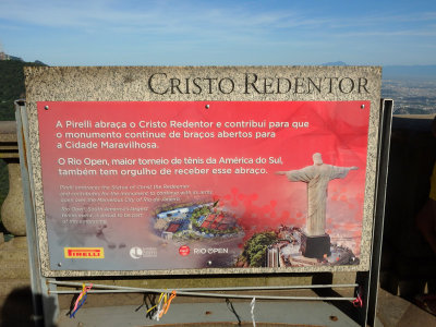 Information sign - Christ the Redeemer