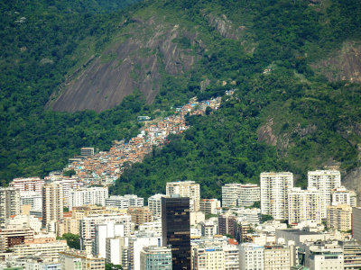 A favela on the mountainside