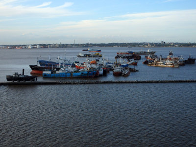 Sailing past the ship graveyard