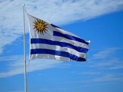 Uruguay flag 6 February, 2016
