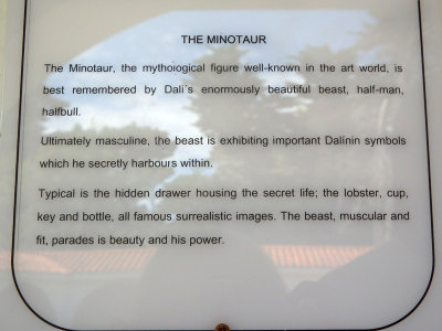 Information sign - The Minotau by Dali